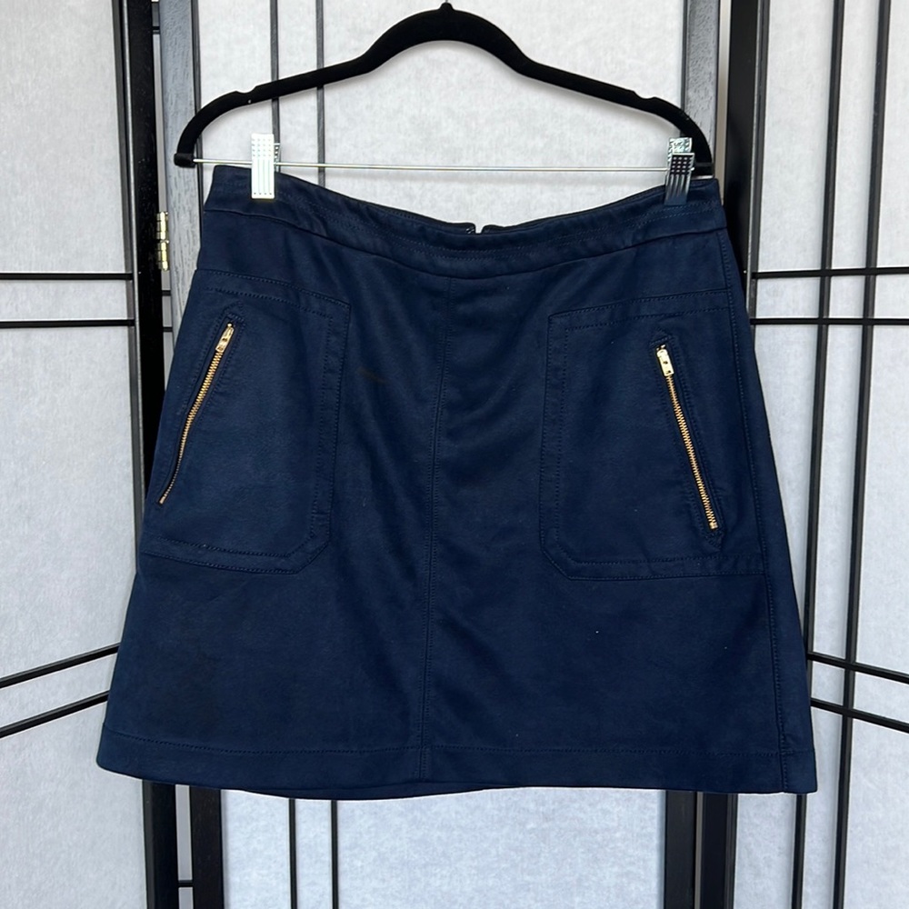LOFT faux suede, a line skirt